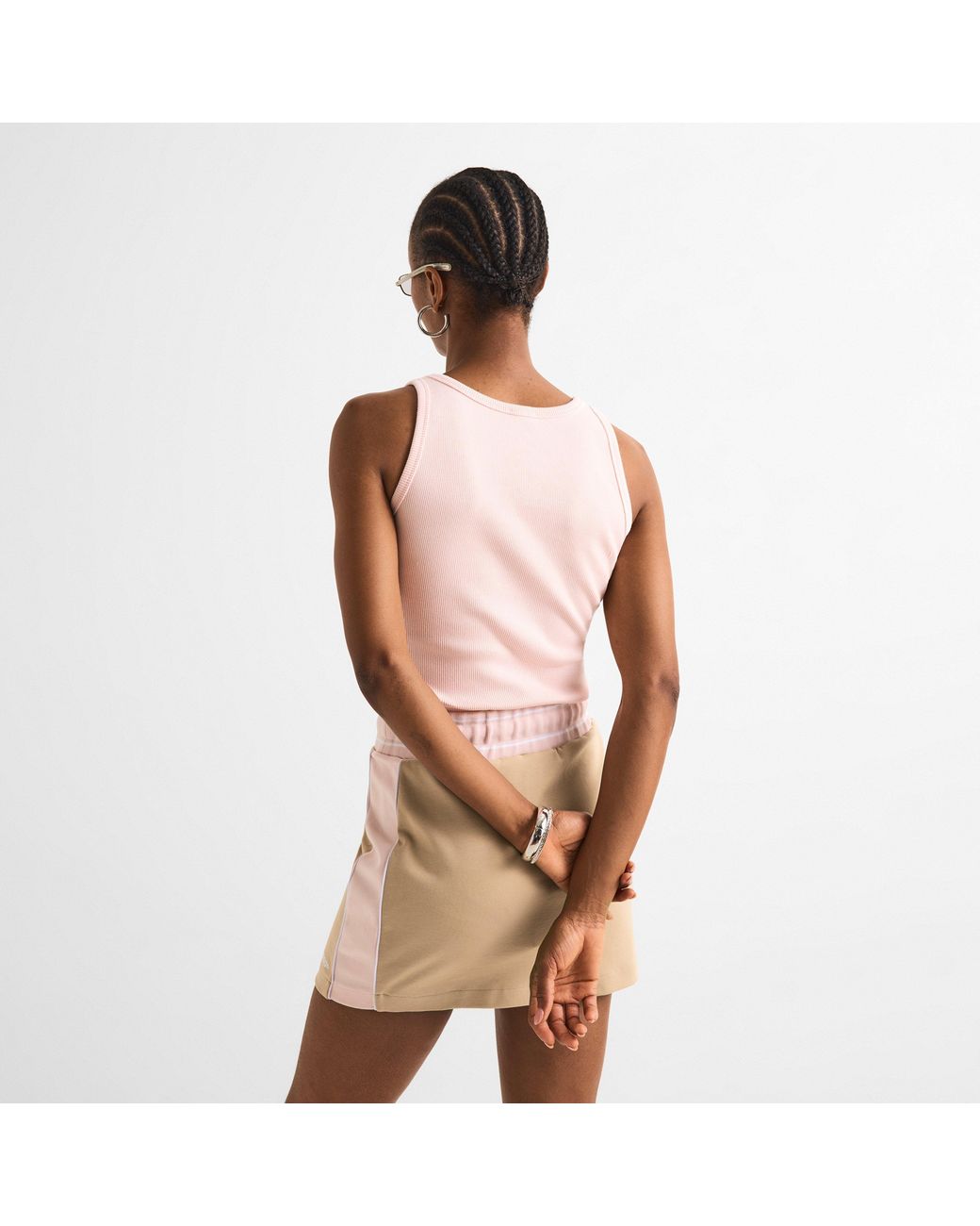 Casablanca Pink Cotton Ribbed Slim-Fit Racer-Back Vest