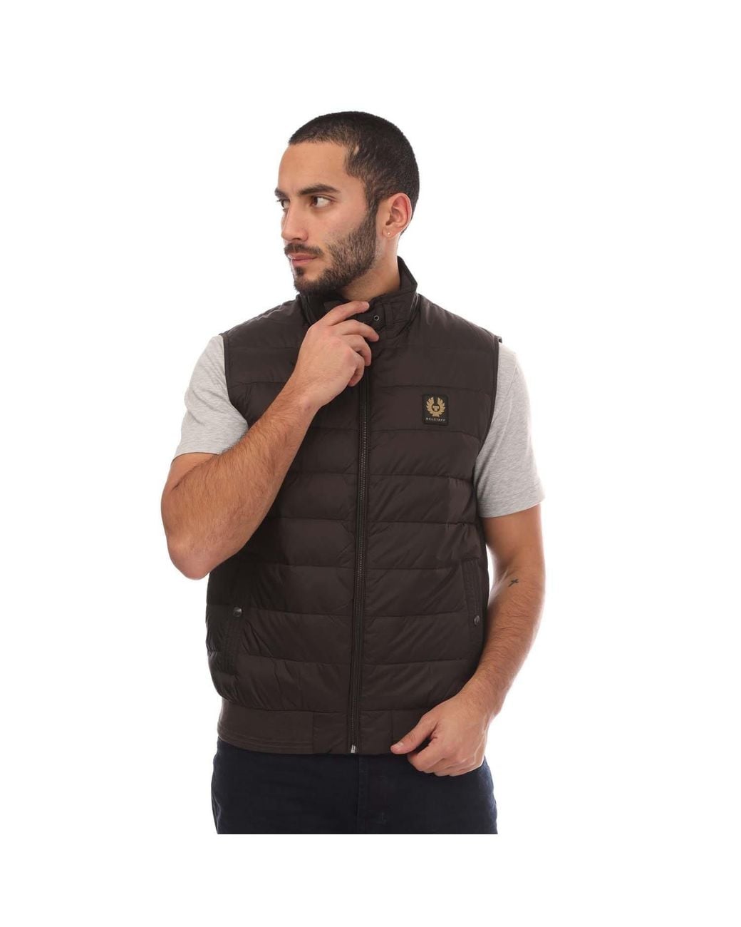 Belstaff Black Down Filled Nylon Circuit Gilet for men