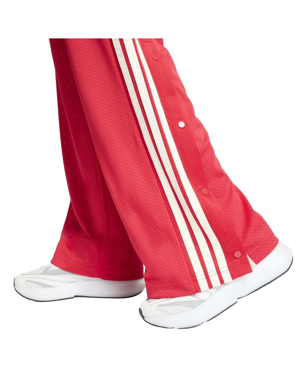 Adidas Red Open Hem Woven Tracksuit Joggers