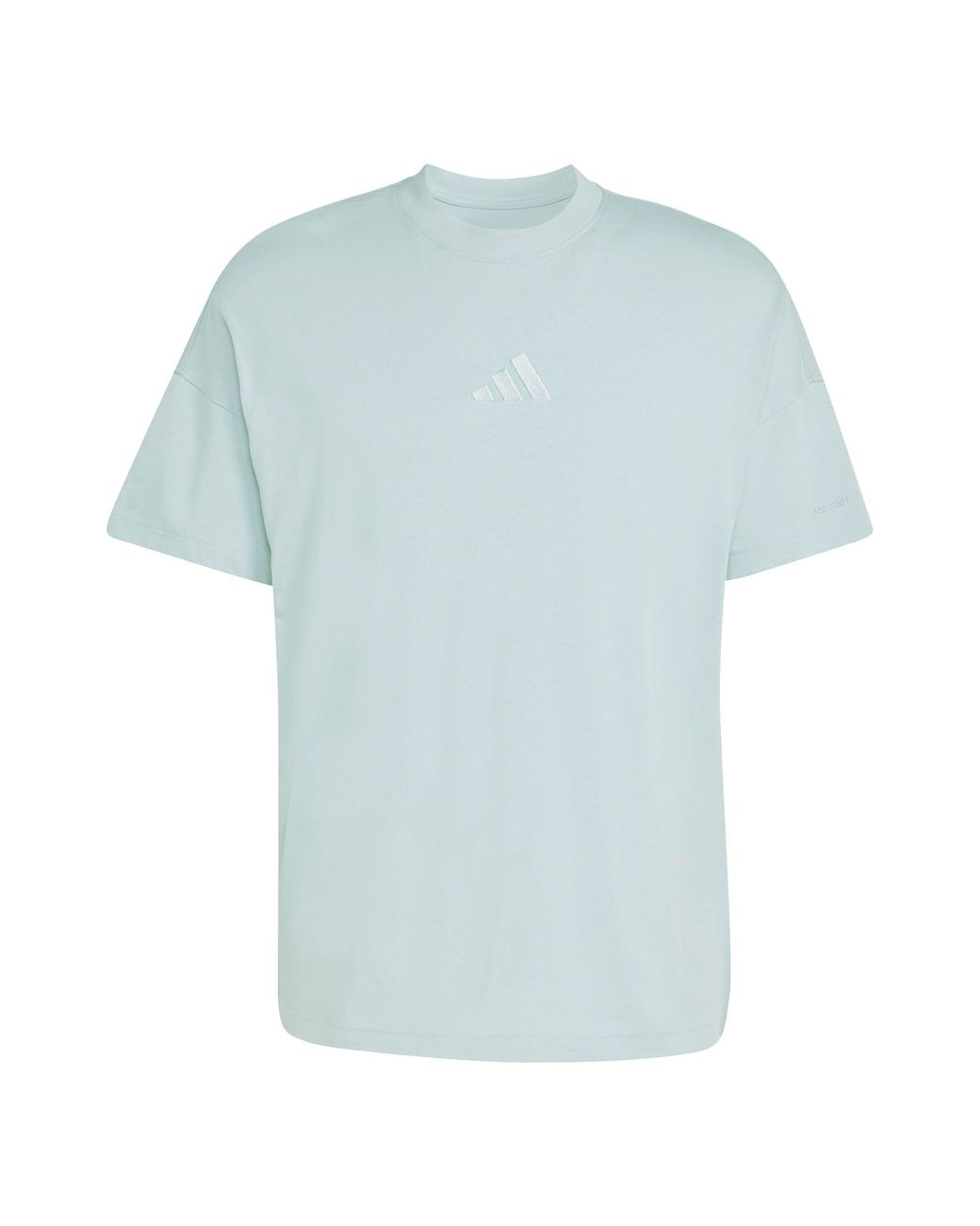 Adidas Blue All Szn Cotton Short-Sleeve Oversized-Fit T-Shirt for men