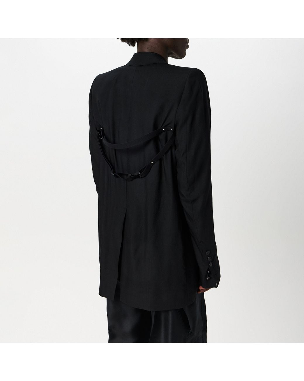 Rick Owens Black Hollywood Dirt Virgin Wool Long Sleeve Tailored Blazer for men