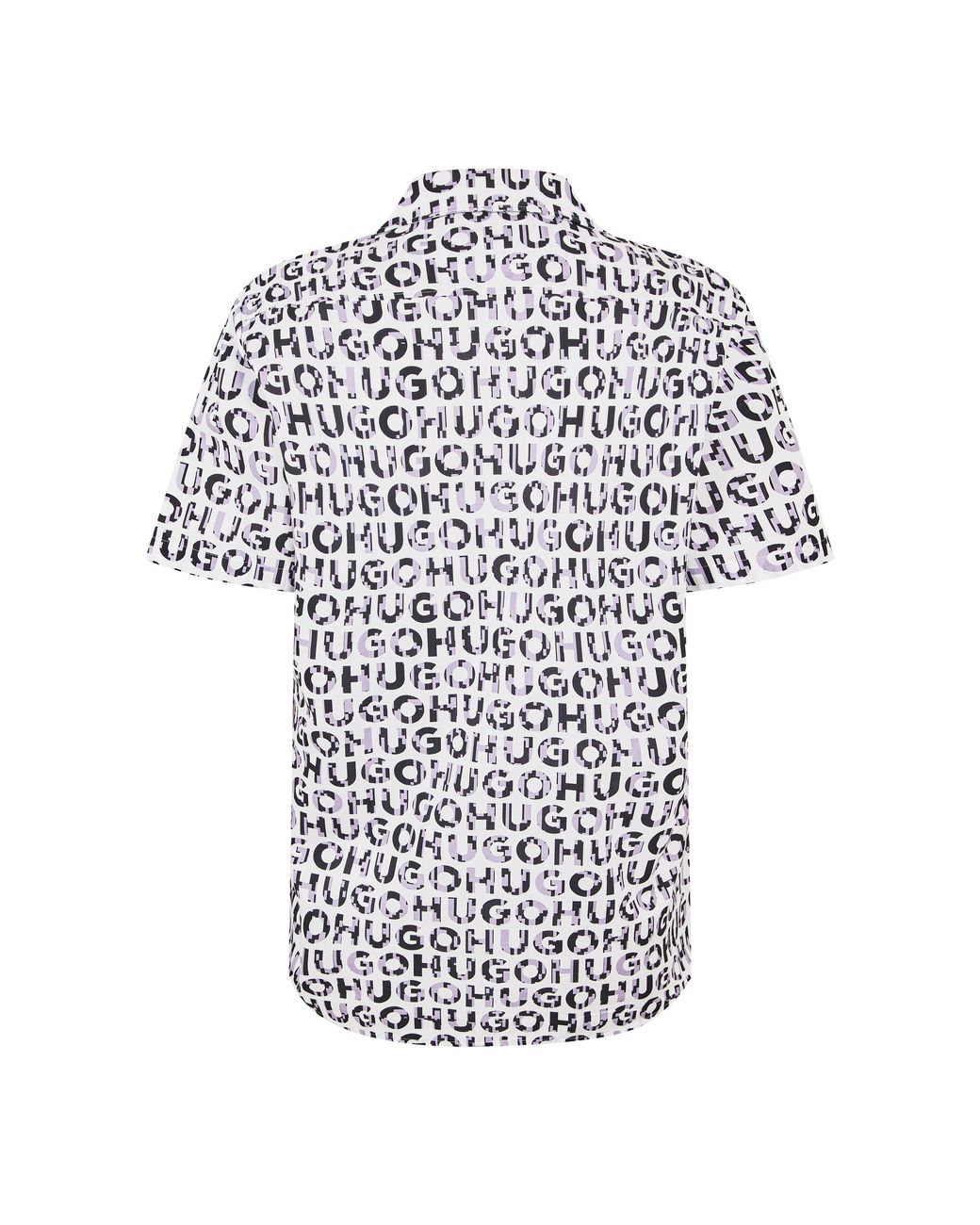 HUGO White Ellino Short Sleeve Shirt for men