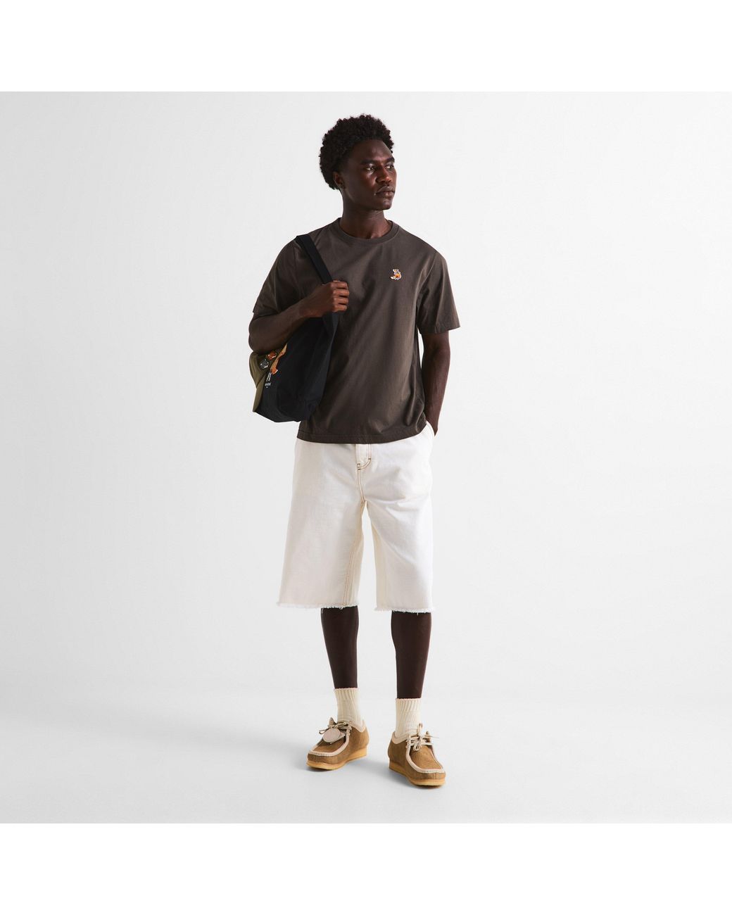 Maison Kitsuné Black Dressed Fox Tote Bag