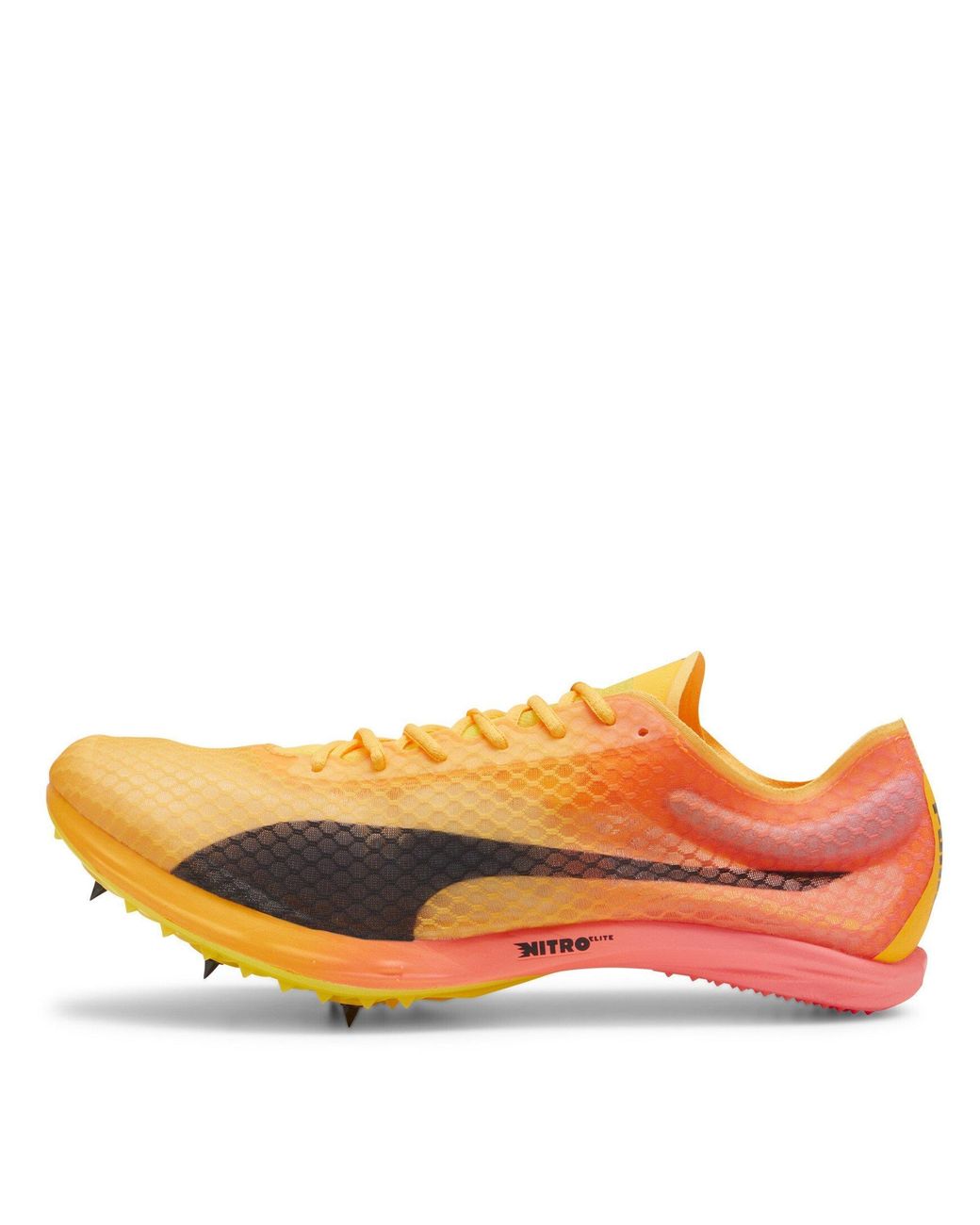 PUMA Yellow Evospeed Distance Nitro E Track Running Spikes for men