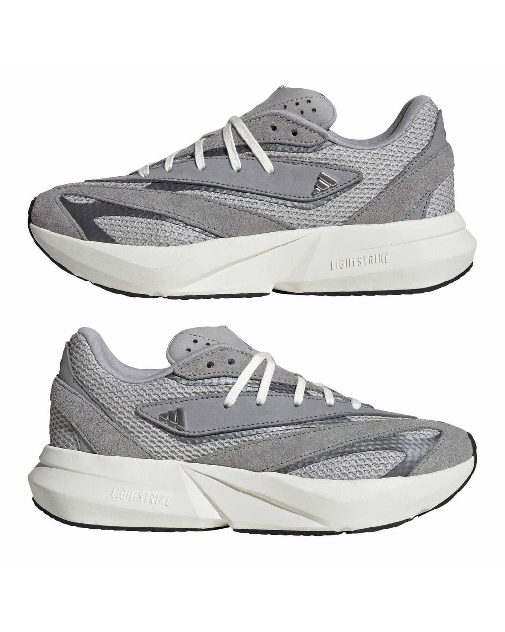 Adidas Gray Lightblaze Road Running Shoes for men