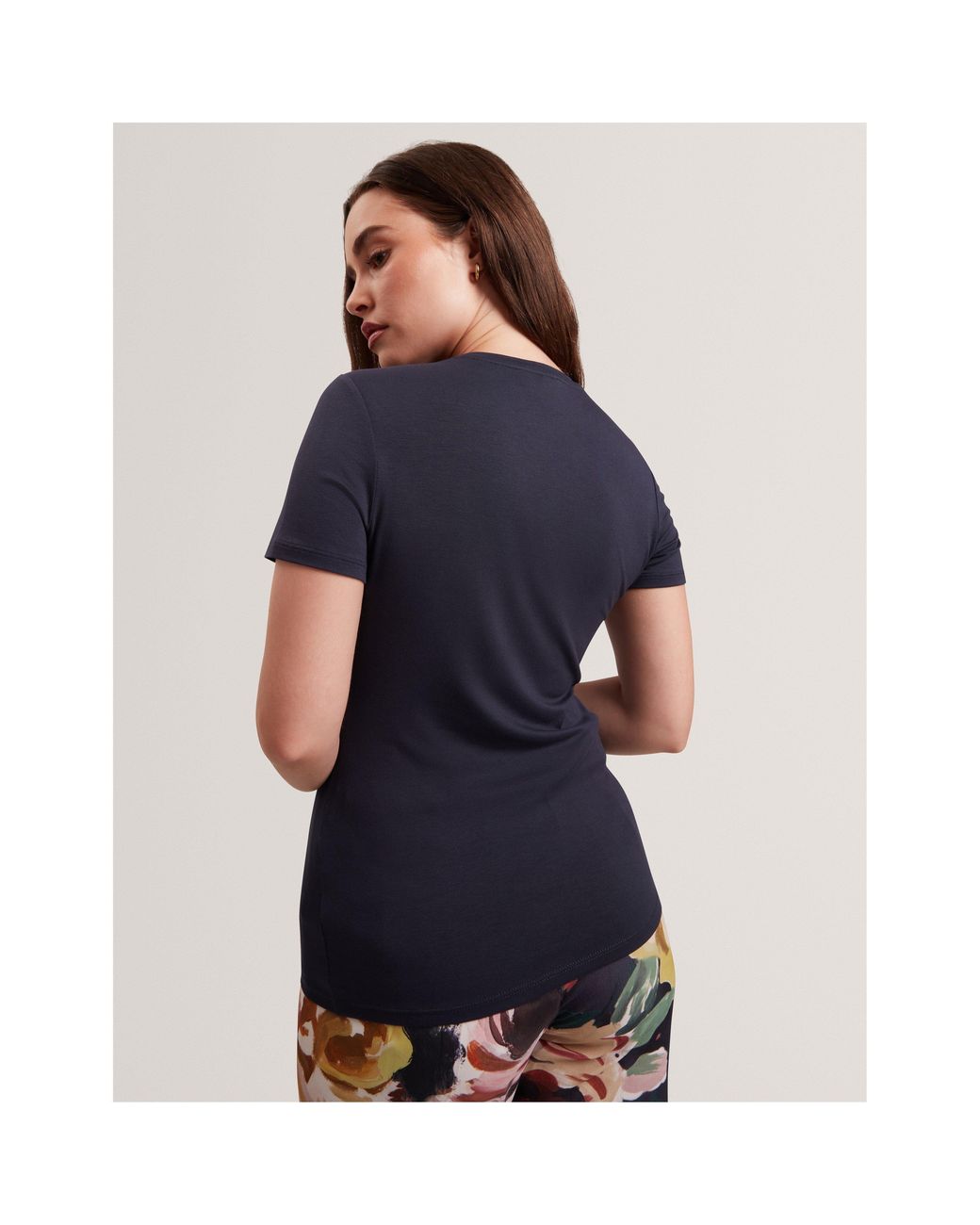 Ted Baker Blue Plain Slim Fit T-Shirt
