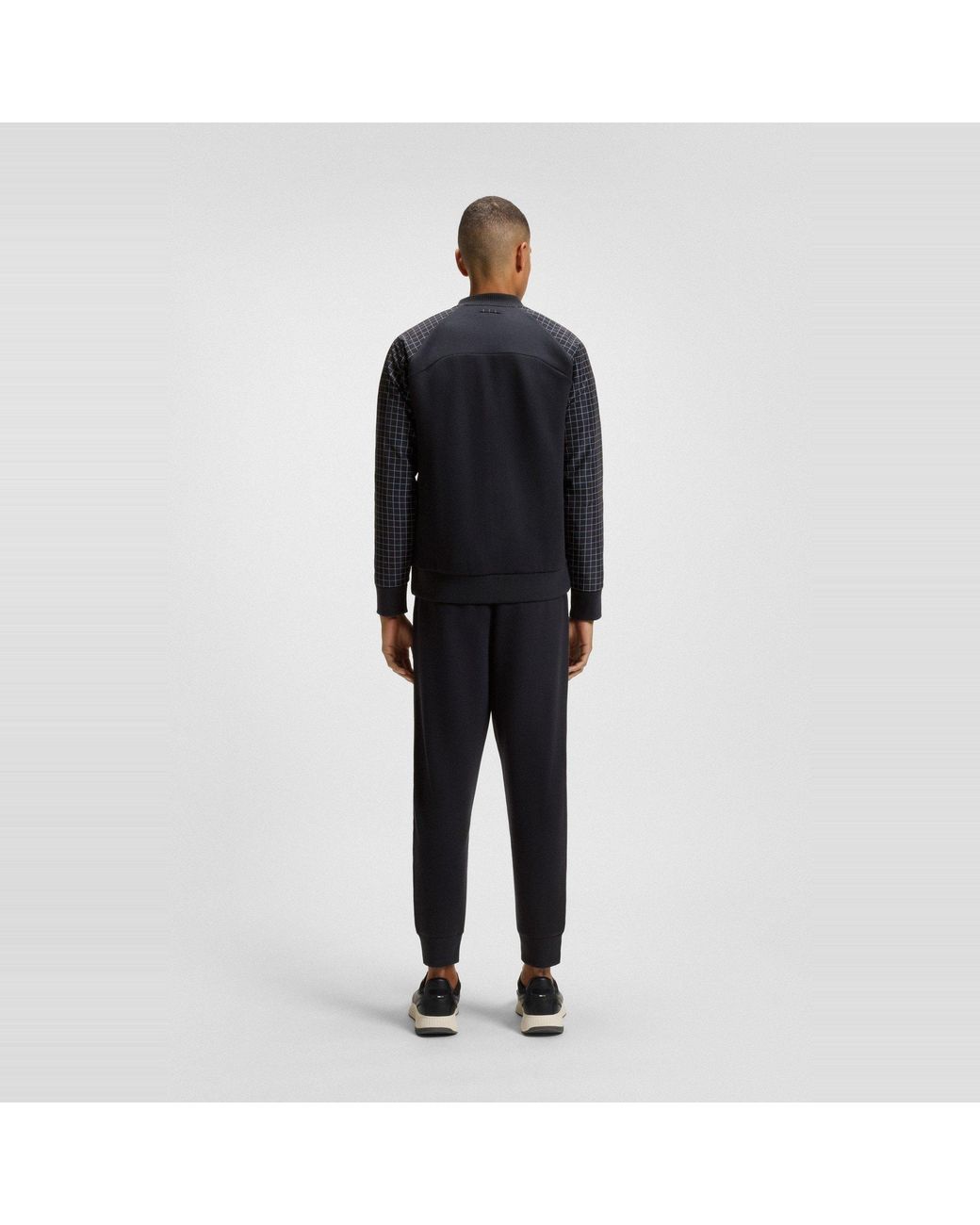 Boss Blue Long-Sleeve Bomber Jacket for men