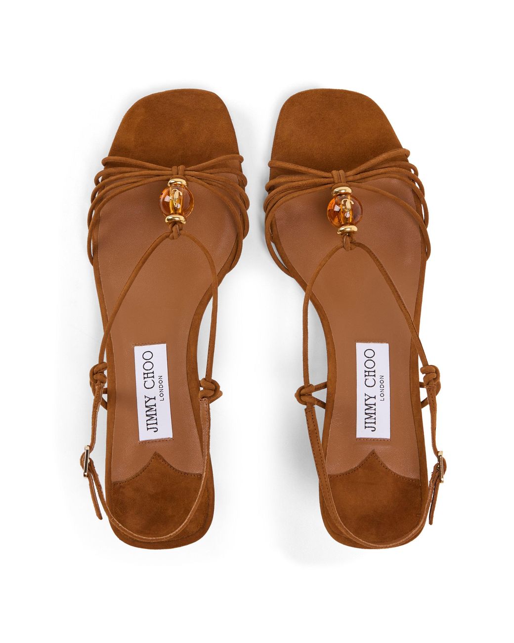 Jimmy Choo Brown Lova 50 Suede Heeled Sandals