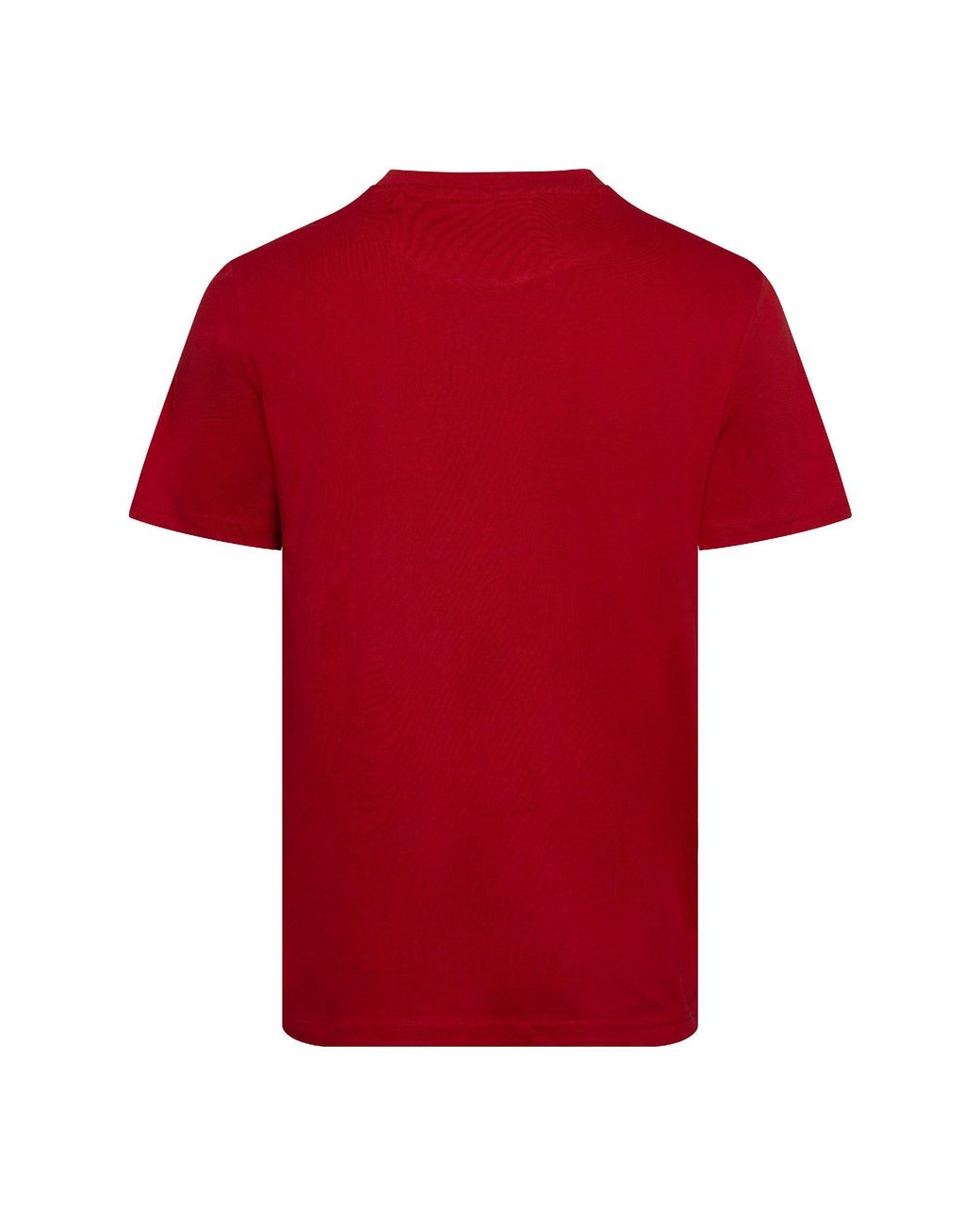 Aquascutum Red Cotton Crew-Neck Short-Sleeve T-Shirt for men