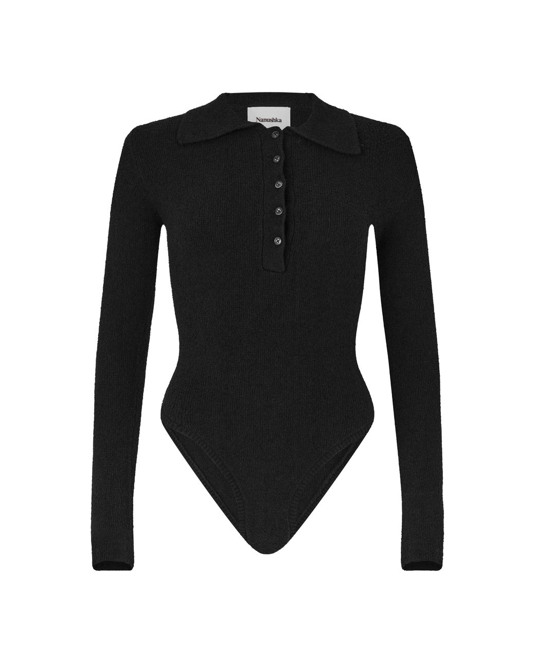 Nanushka Black Jonelle Bodysuit