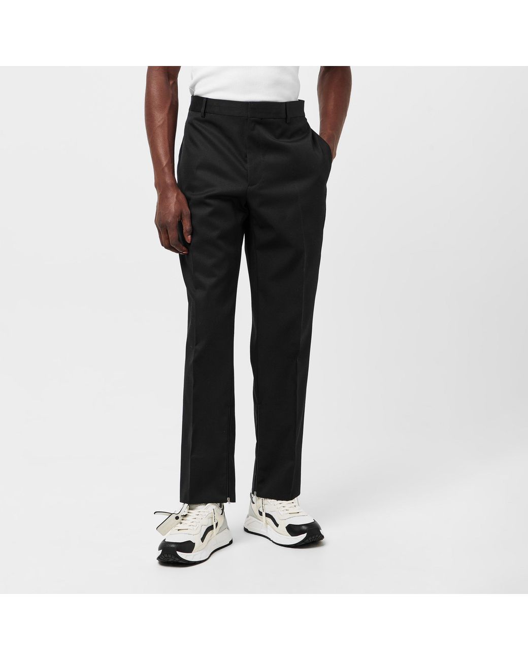 Off-White c/o Virgil Abloh Black Slim Fit Trousers for men