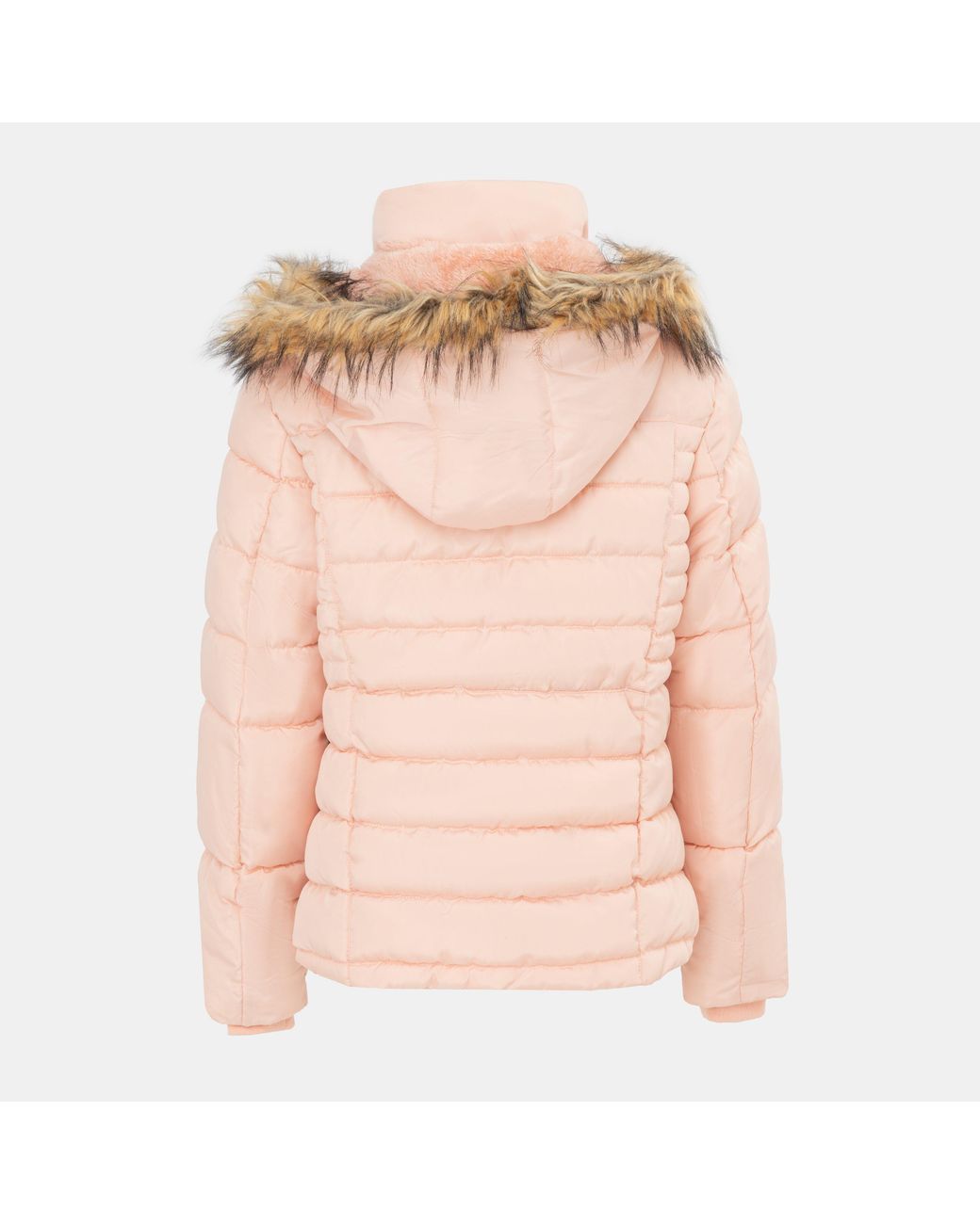 I Saw It First Pink Isif Detachable Hood Fur Trim Sherpa Lined Parka