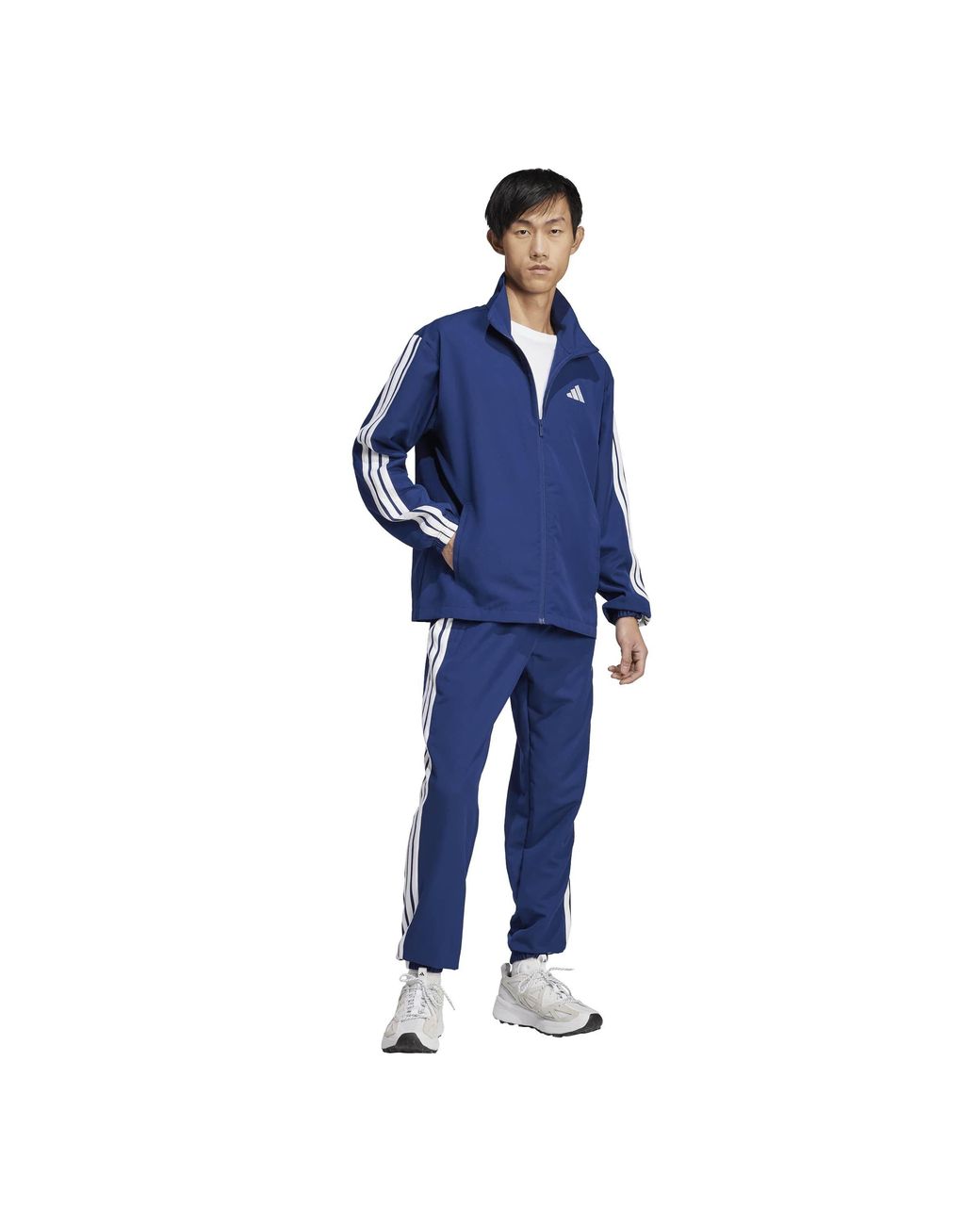 Adidas Blue 3-Stripes Woven Full Tracksuit for men