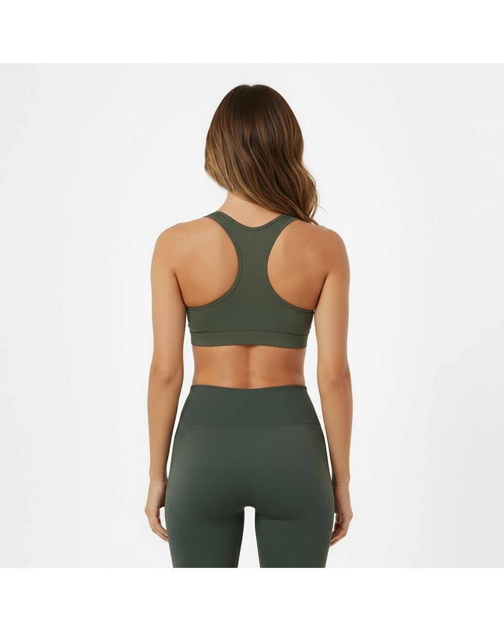Usa Pro Green Core Racer Back Sports Bra