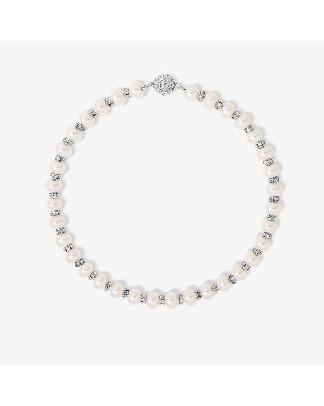 Jon Richard Metallic Knotted 8Mm Pearl Rope Necklace
