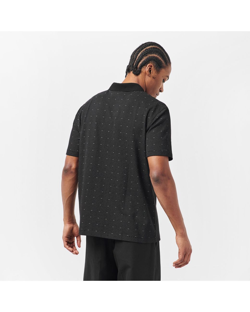 ARMANI EXCHANGE Black Short Sleeve Polo Shirt for men