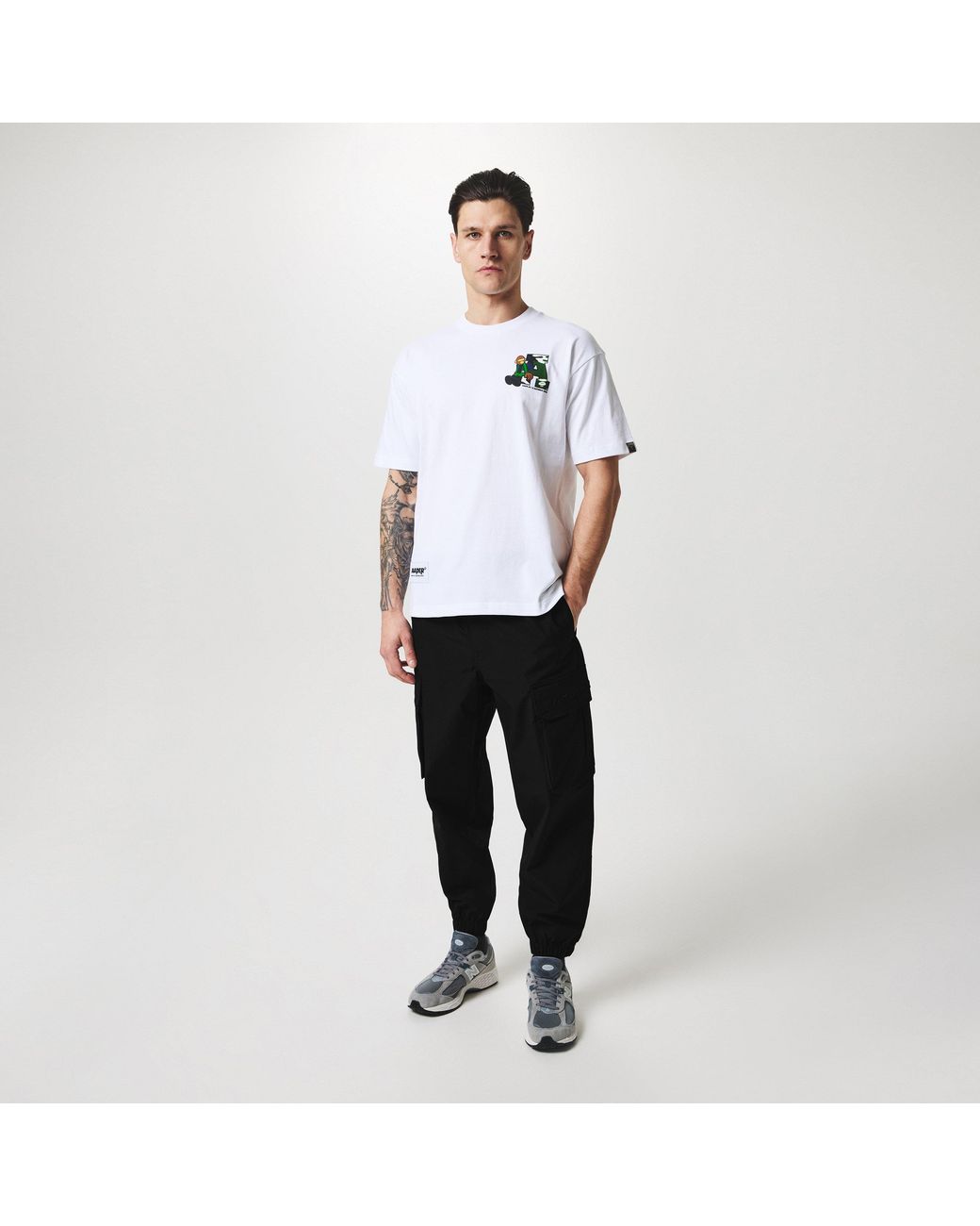 Aape Black Cargo Trousers for men