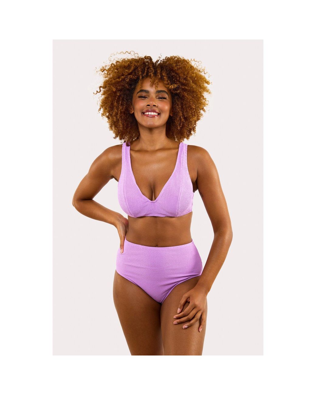 Peek & Beau Brown Fb Scrunch Hidden Underwire Bikini Top