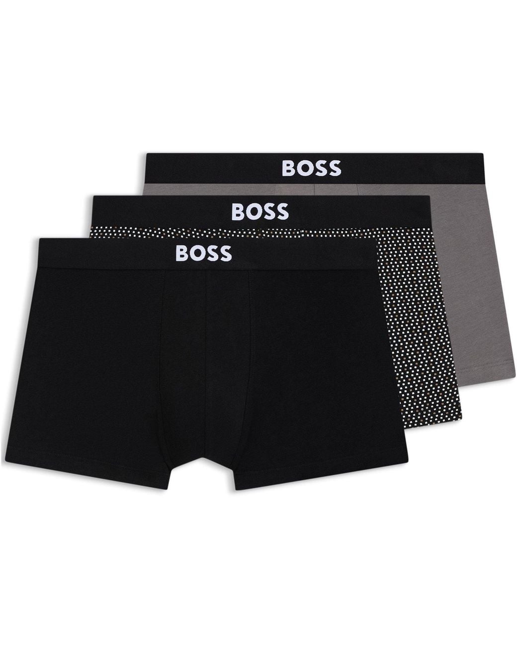 Boss Black 3 Pack Boxers With Logo Waistband for men