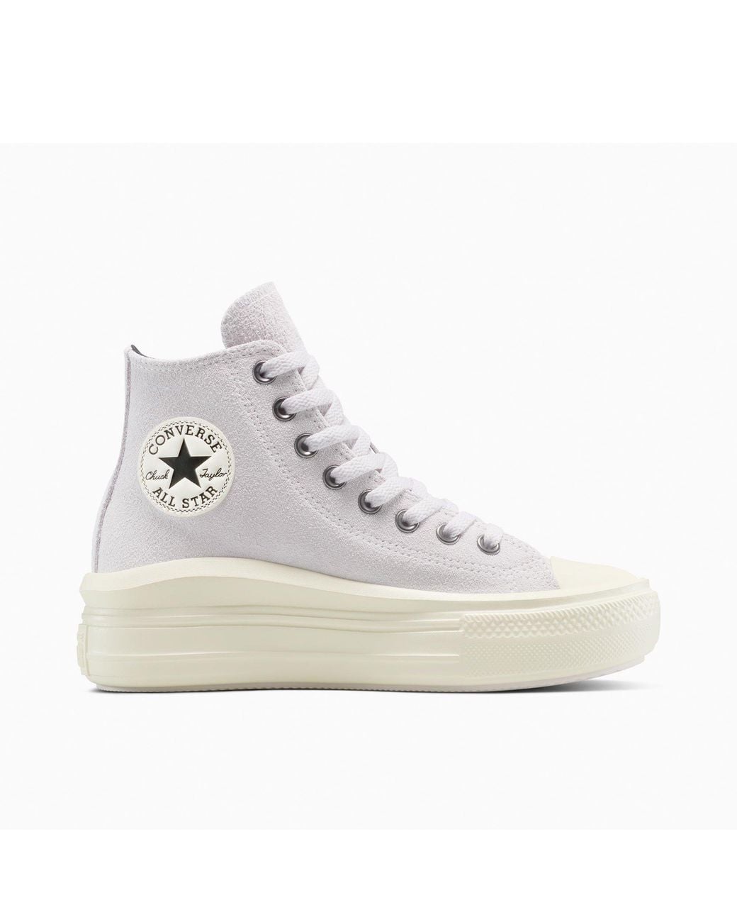 Converse White Chuck Taylor All Star Move Suede Trainers