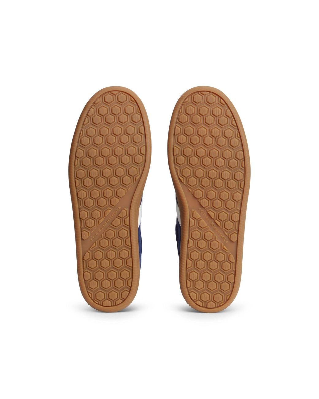 Tommy Hilfiger Blue Th Tribeca Suede Mixed Texture Trainers for men