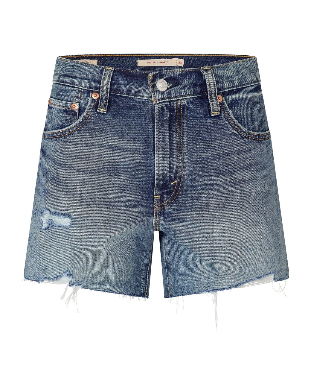 Levi's Blue Ribcage Denim Shorts