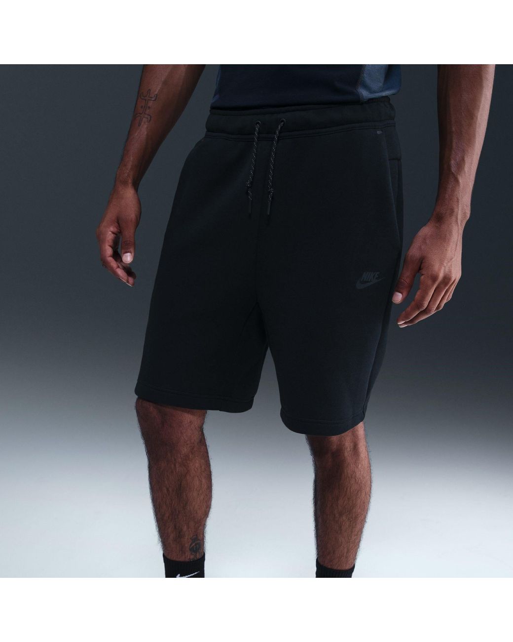 Nike Black Sportswear Tech Fleece Shorts for men