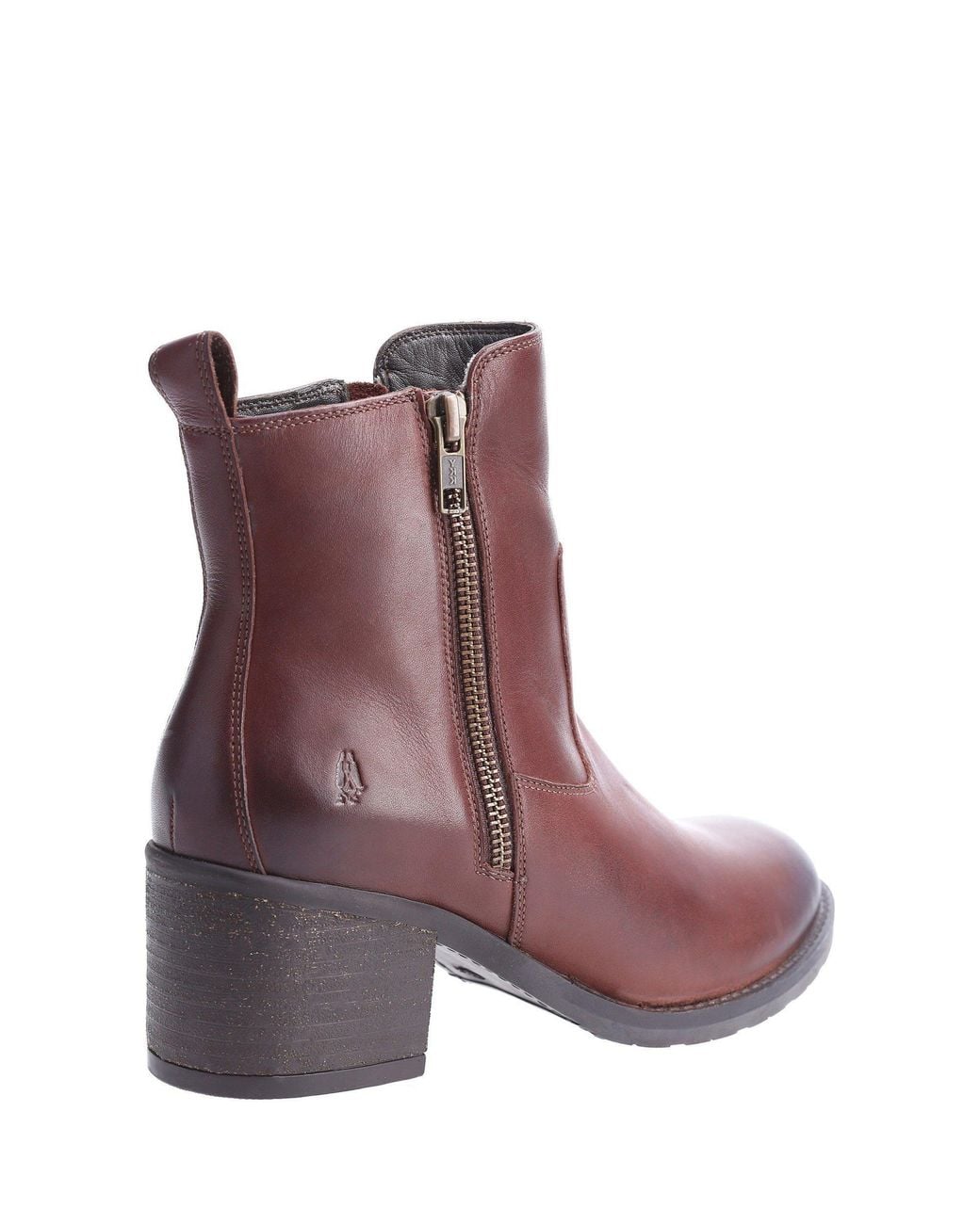 Hush Puppies Purple Helena Block Heel Ankle Boots