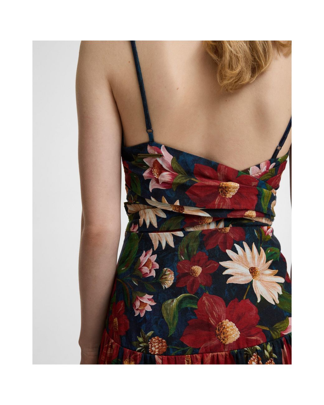 BARBOUR X FARM RIO Red Maxi Dress
