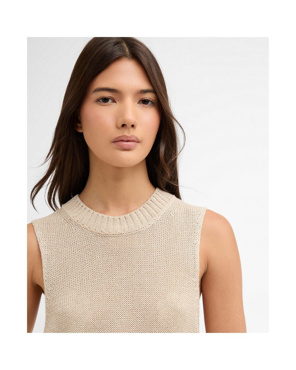 Barbour Natural Knitted Sweater Vest