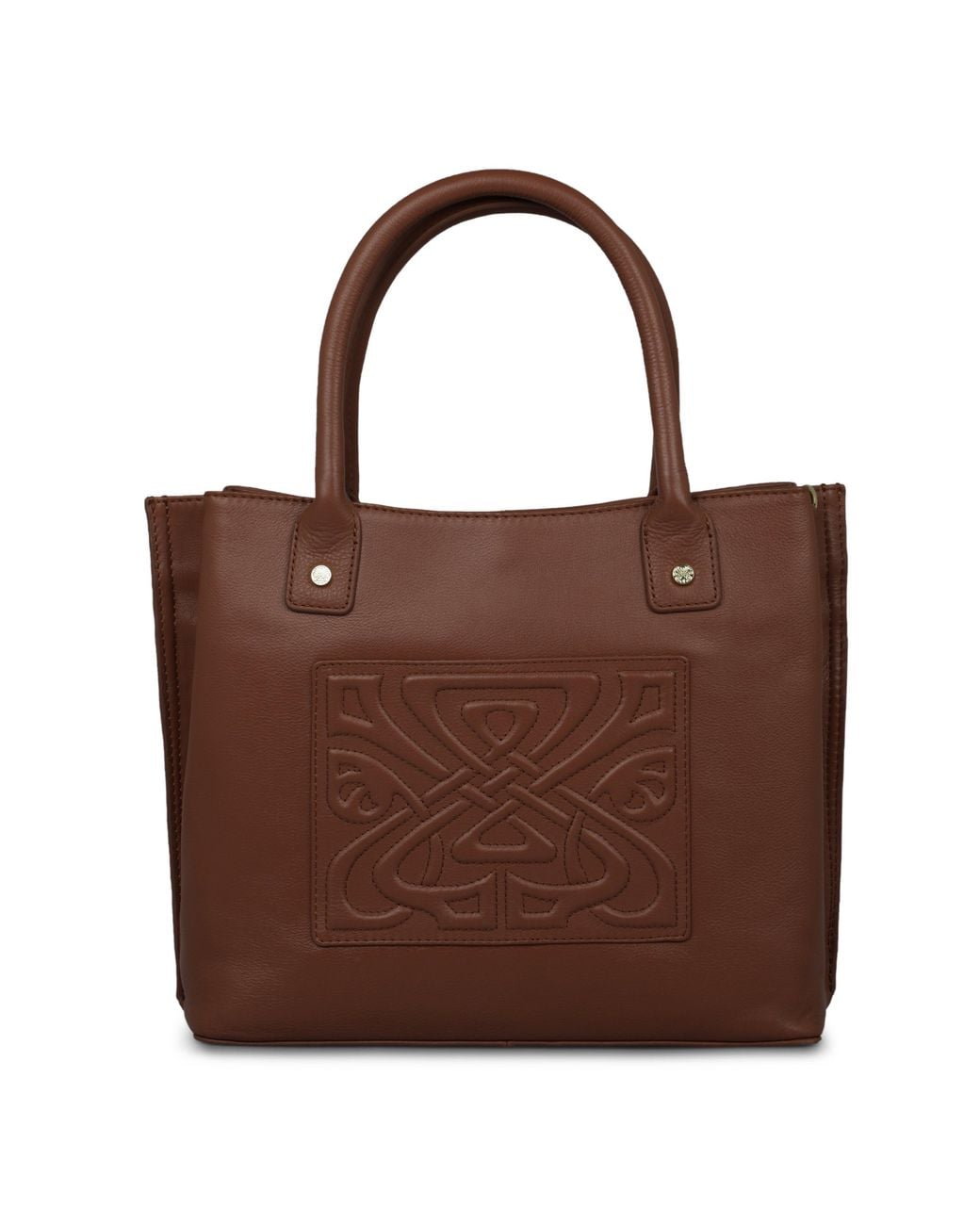 Biba Brown Leather Padded Tote Bag