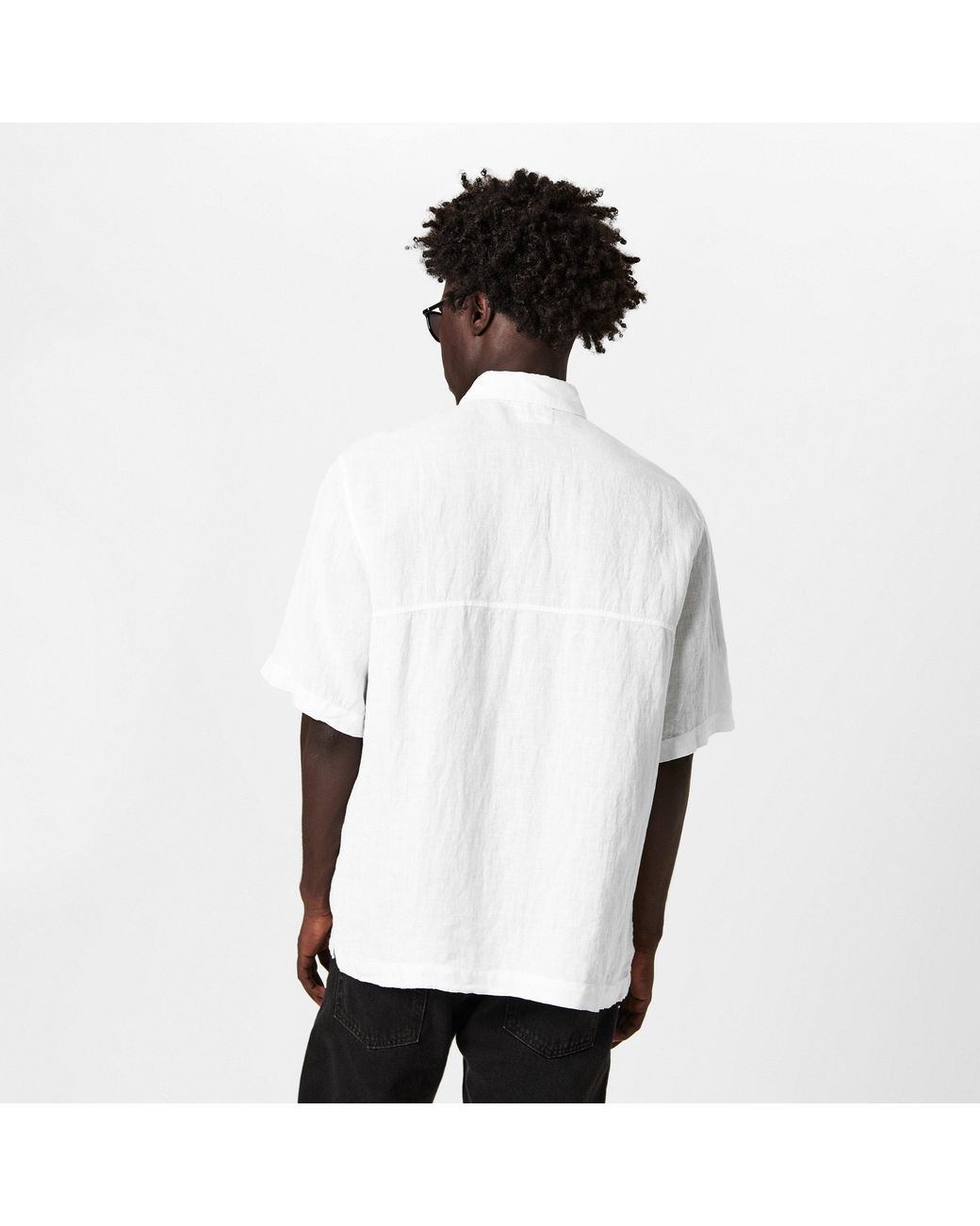 C P Company White Boxy Short Sleeve Shirt for men