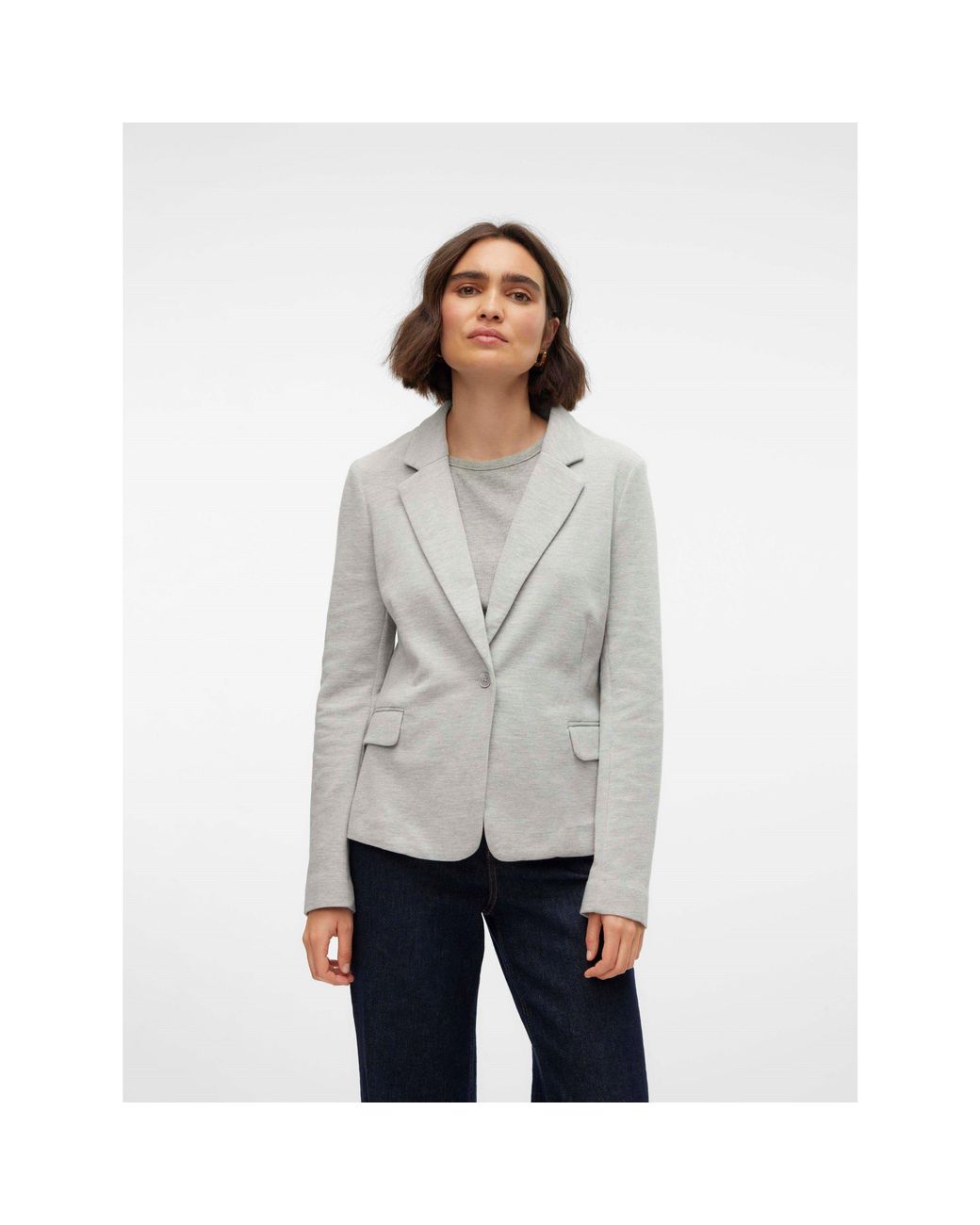 Vero Moda Gray Julia Ls Blazer