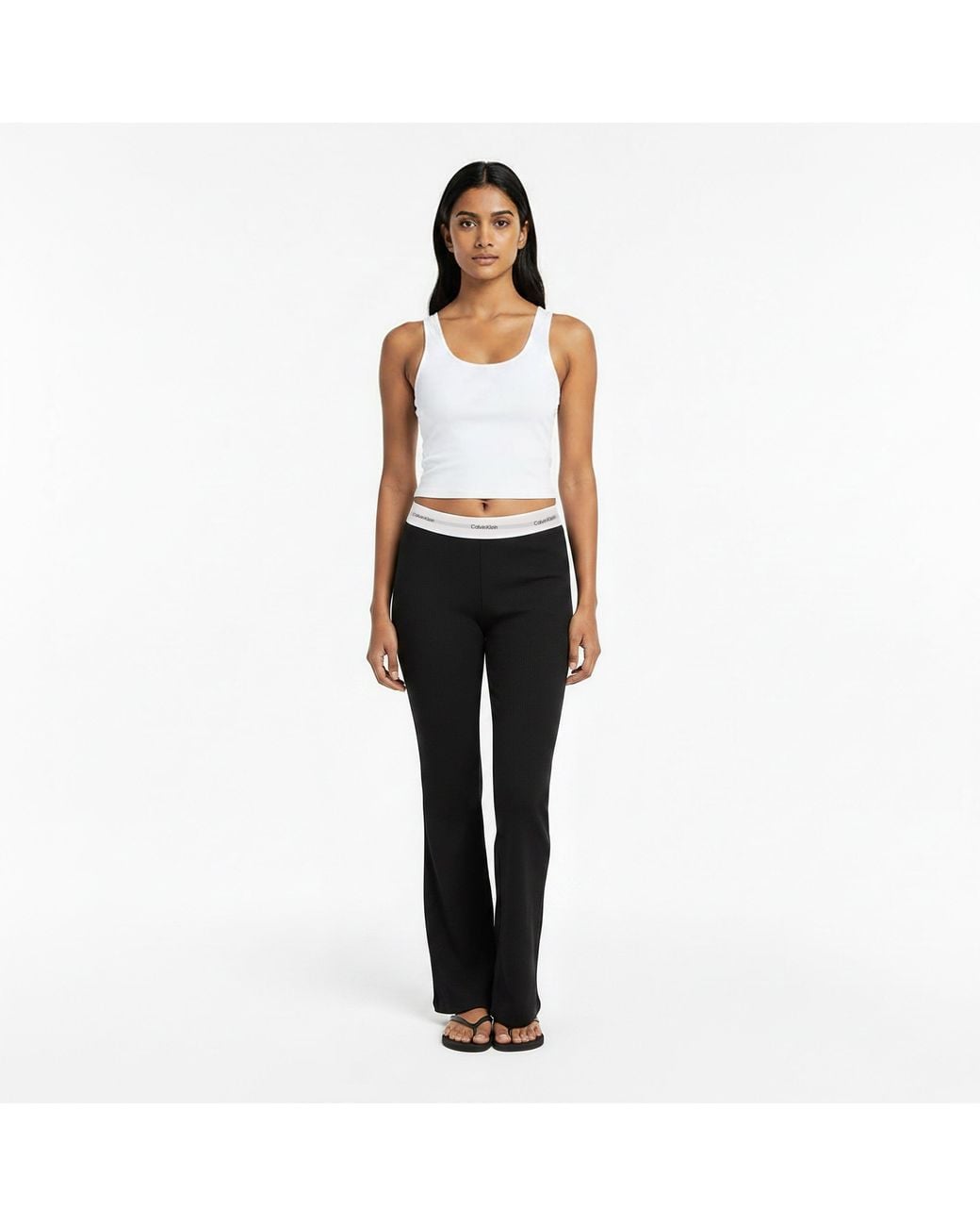 Calvin Klein Black Open Hem Jersey Joggers