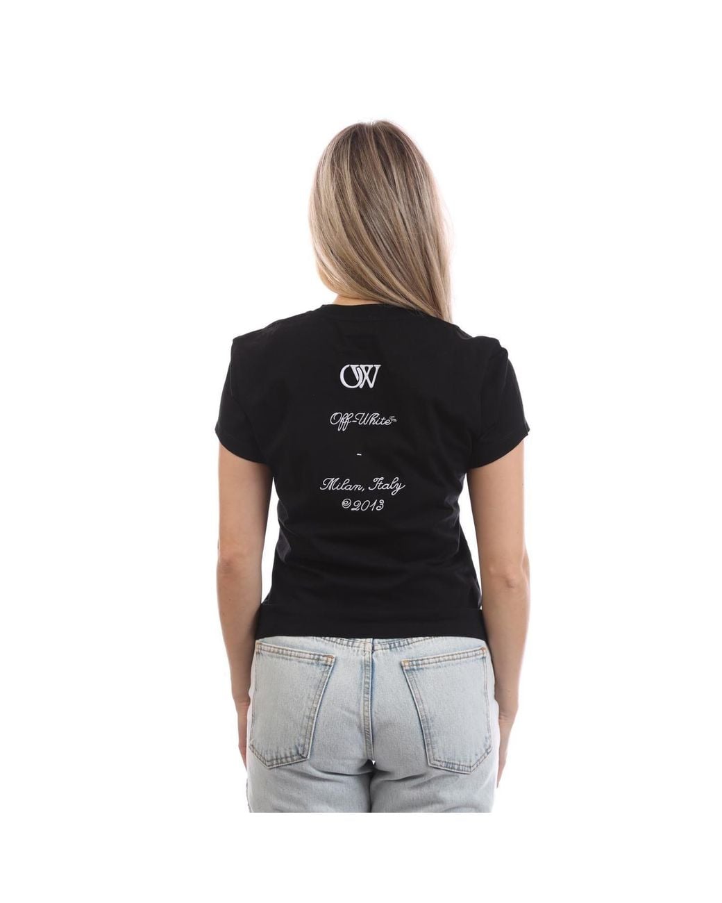 Off-White c/o Virgil Abloh Black 23 Embroidered Fitted T-Shirt