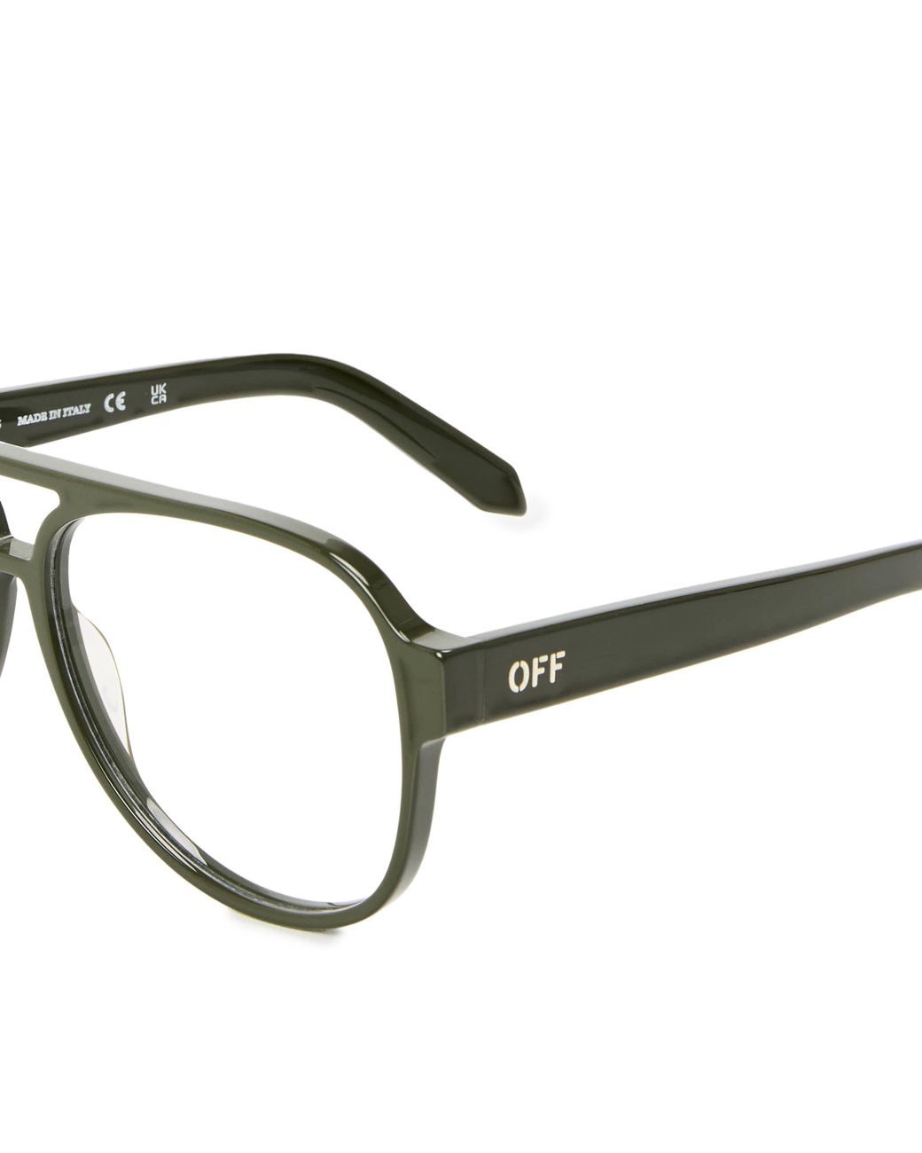 Off-White c/o Virgil Abloh Green 8G Style Round Sunglasses