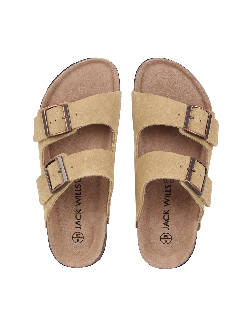 Jack Wills Natural Jw Cork Strap Flat Sandals