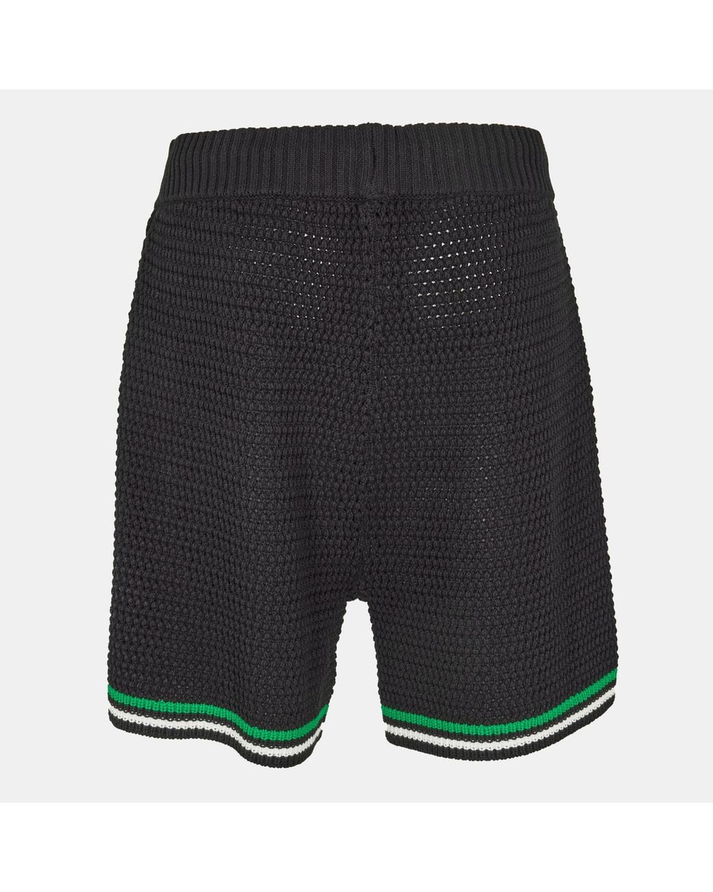 Casablanca Black Woven Tailored Fit Tracksuit Shorts for men