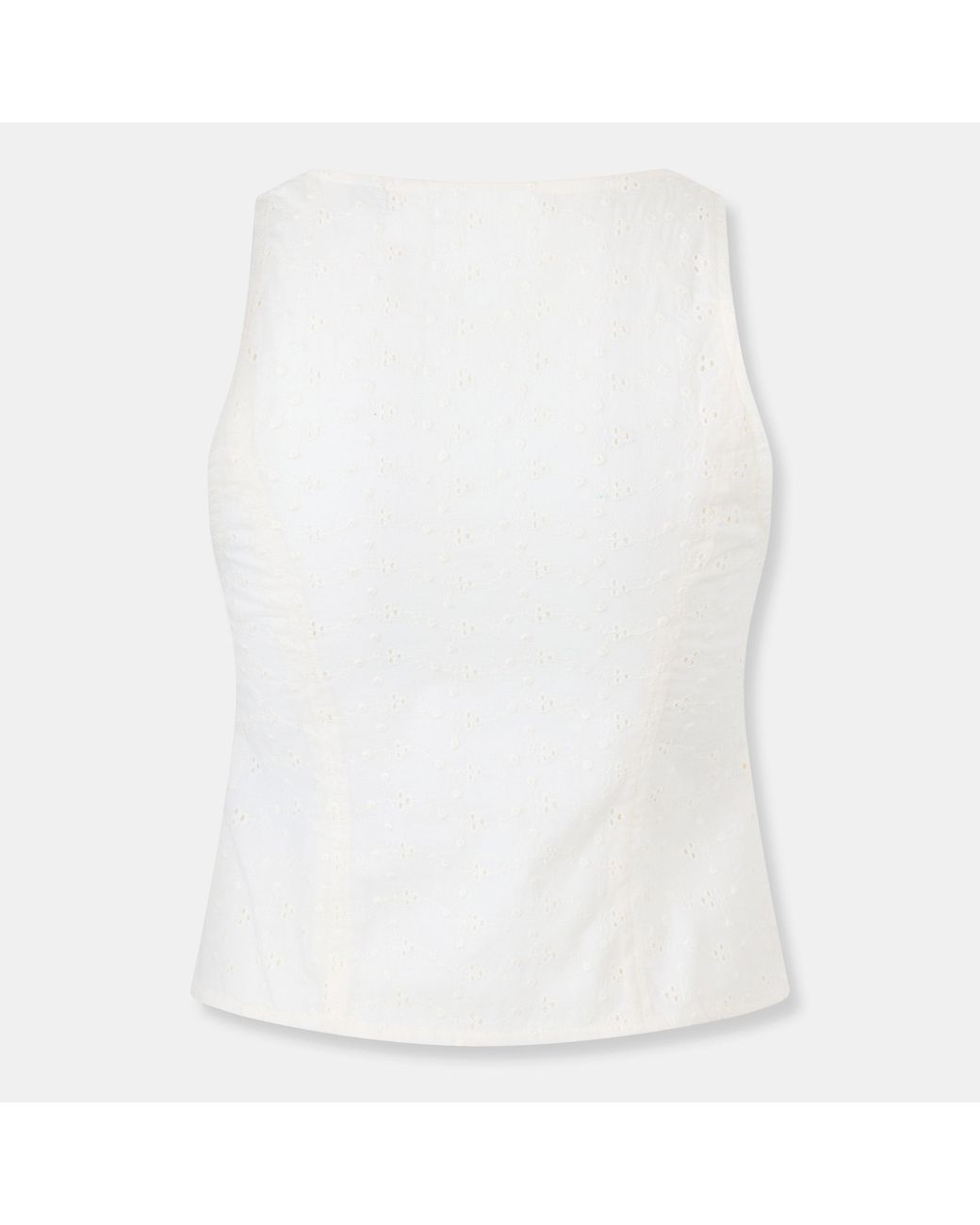 Jack Wills White Broderie Corset Top