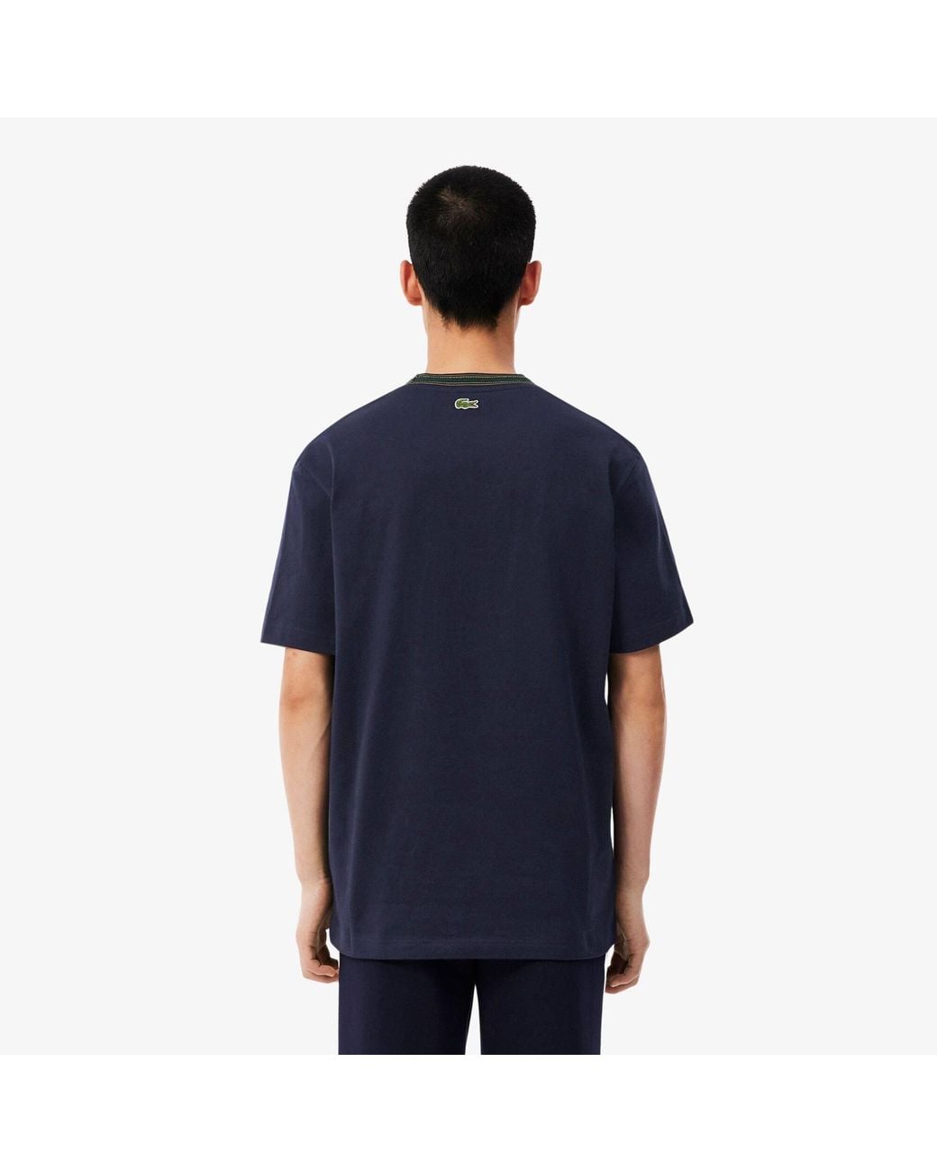 Lacoste Blue Mif Cotton Short-Sleeve Crew-Neck T-Shirt for men