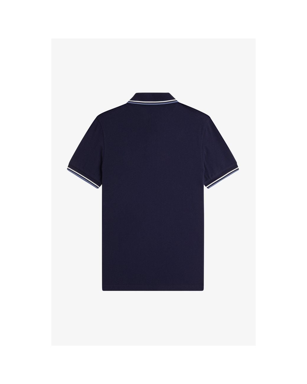 Fred Perry Blue Short Sleeve Twin Tipped Polo Shirt for men