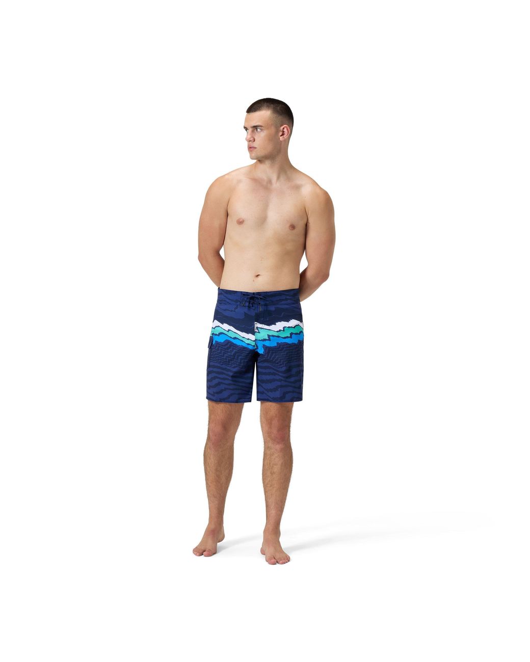 Speedo Blue The Lookout Printed Boardshorts for men