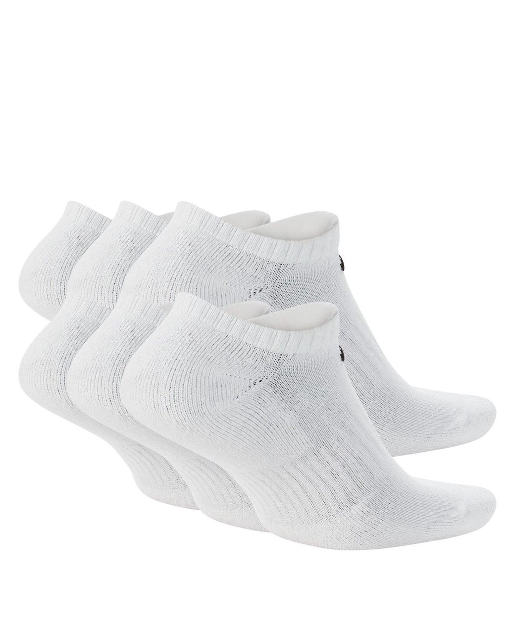 Nike White 6 Pack No Show Trainer Socks for men
