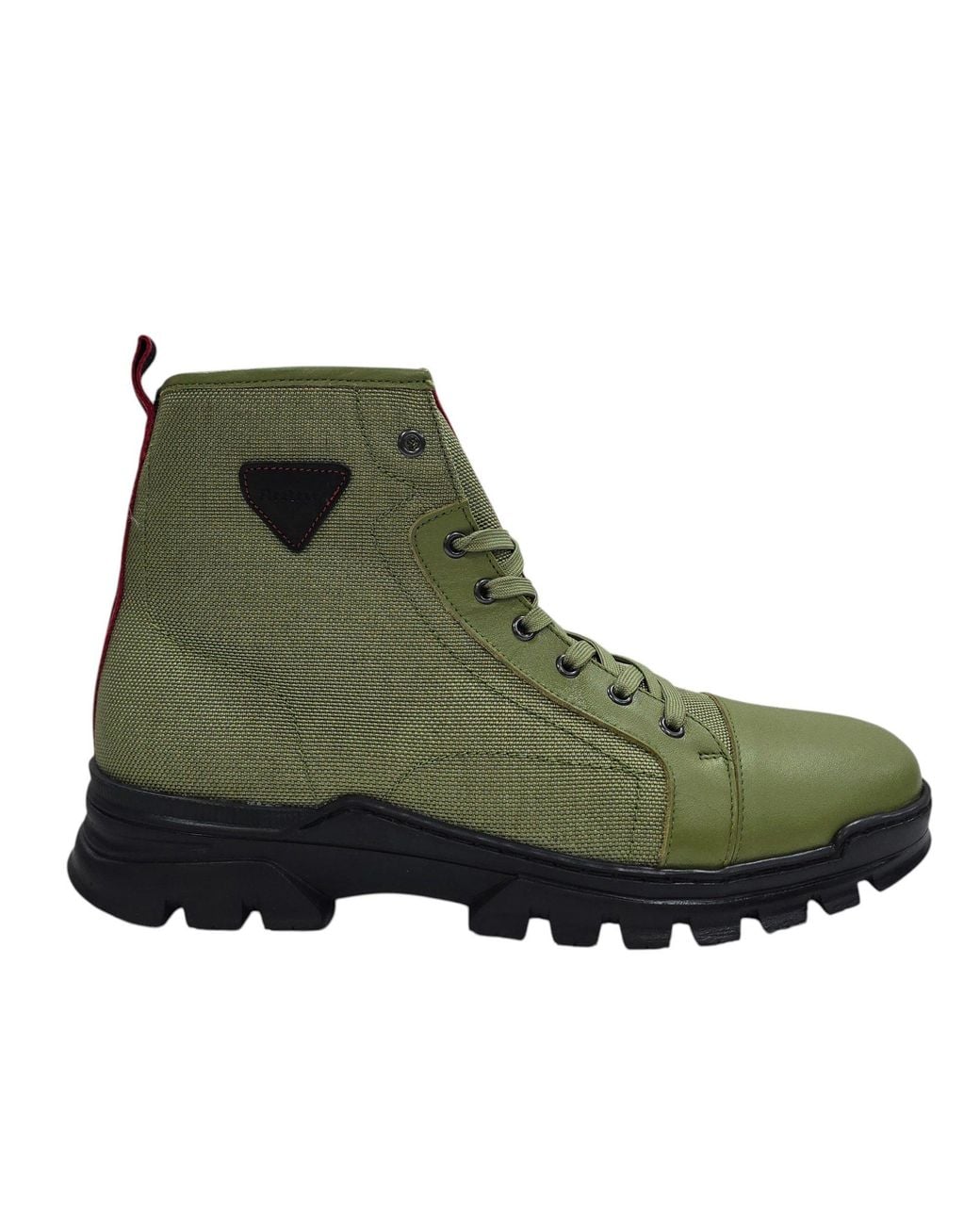 Firetrap Green Lucas Leather Ankle Lace Up Hiker Rugged Boots for men