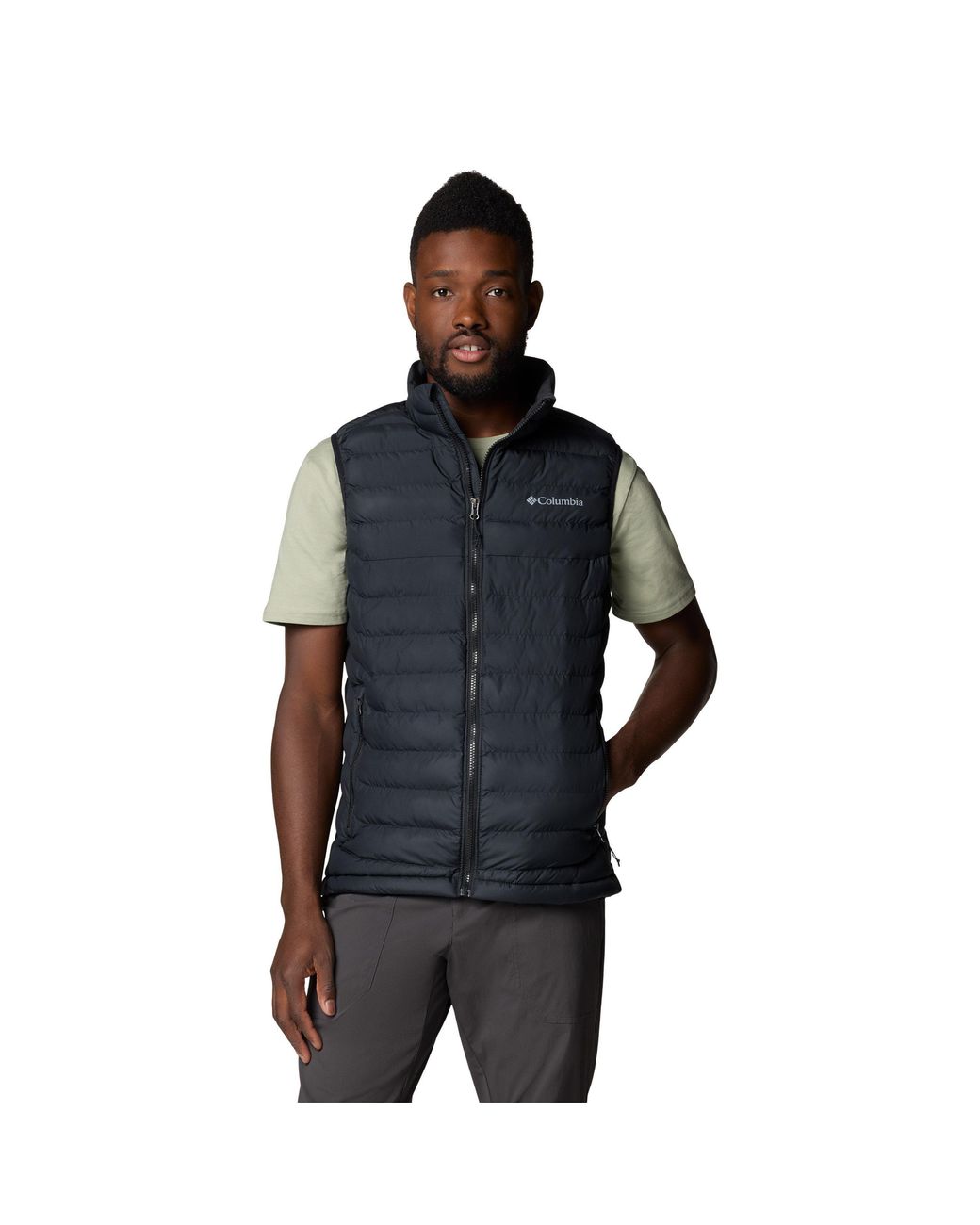 Columbia Black Powder Lite Water-Resistant Thermal-Reflective Sleeveless Gilet for men