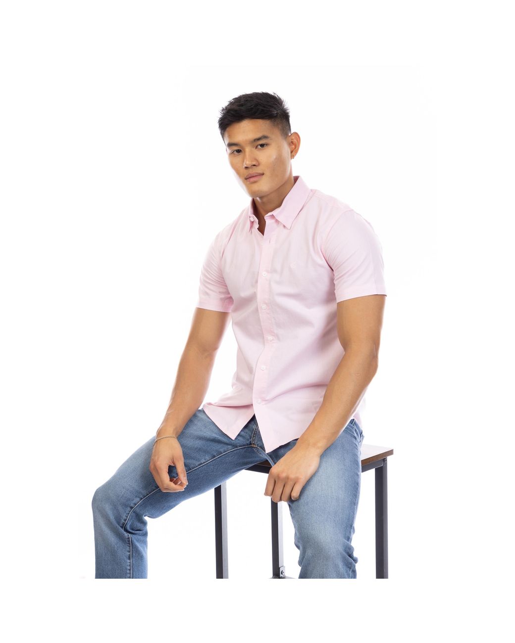 Peter Werth White Church Short Sleeve Plain Shirt for men