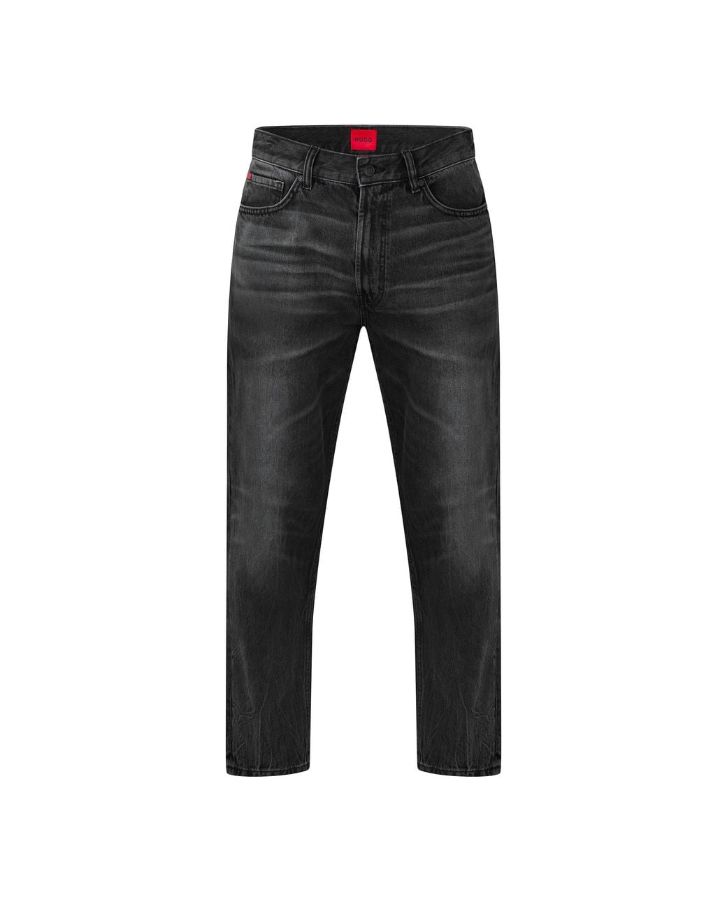HUGO Black 838 Distressed Straight Jeans for men