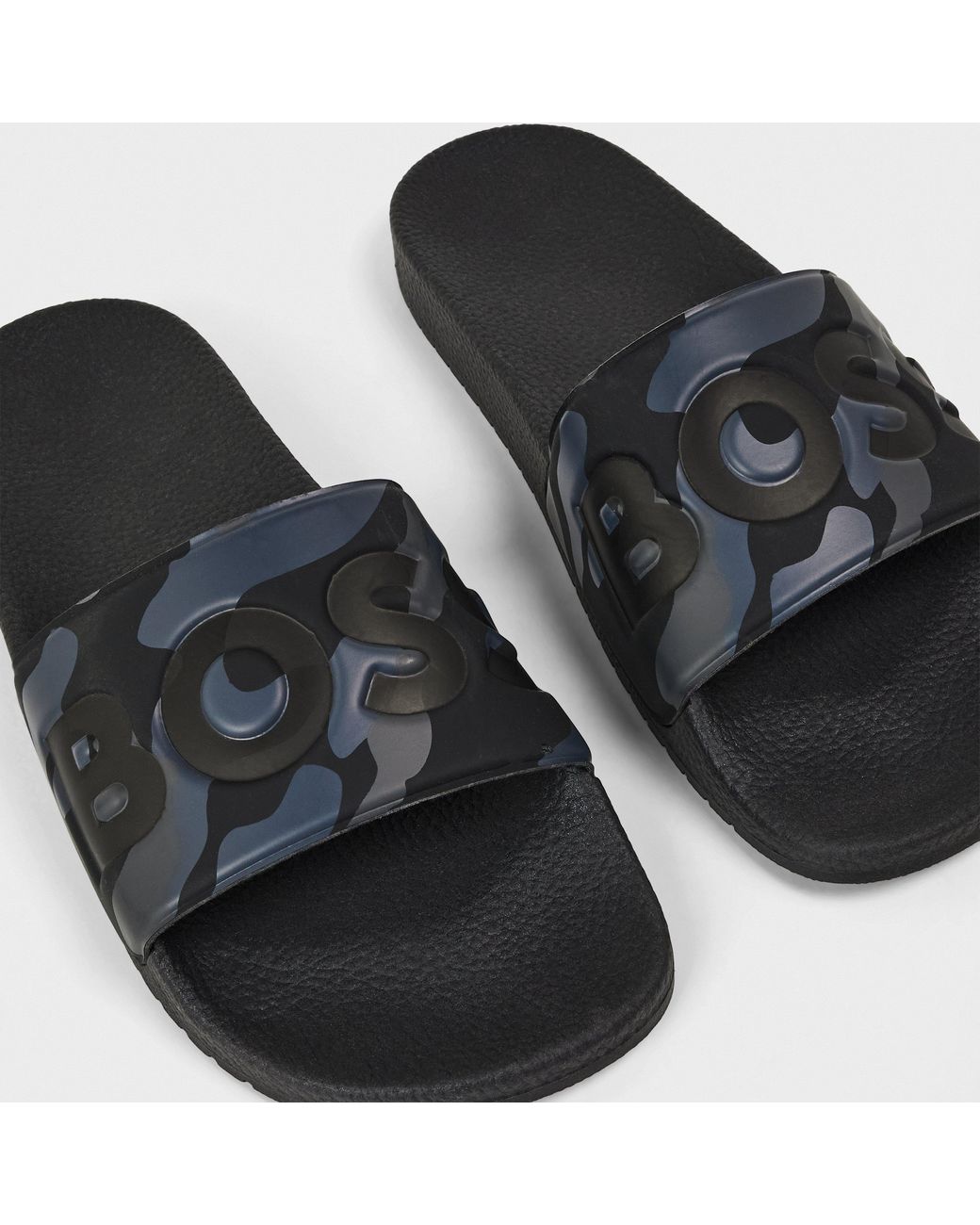 Boss Black Comfy Slider Sandals With Logo Detail (Aryeh) for men