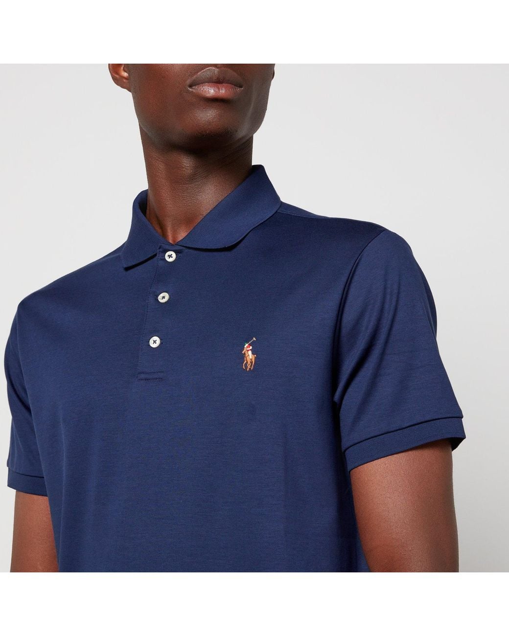Ralph Lauren Blue Short Sleeve Polo Shirt for men