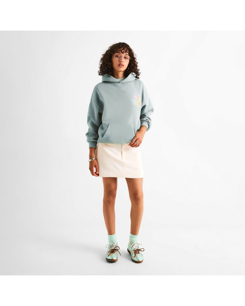 WRSTBHVR Blue Reed Over The Head Long-Sleeve Oversized-Fit Hoodie
